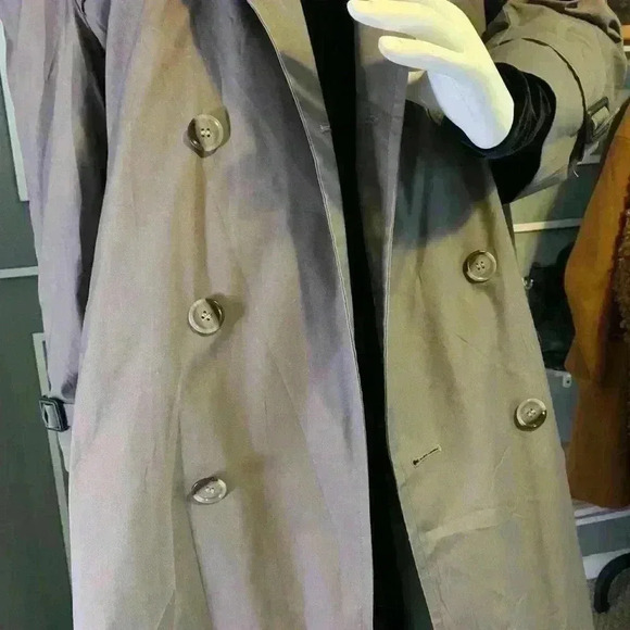 Botany 500 Trench Coat Mens Size 38 Tan Overcoat Made In USA - Picture 5 of 15